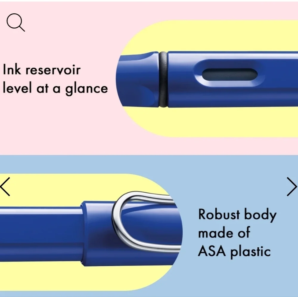 ❤️BUY 10 GET 5 FREE LAMY safari Fountain Pen vista, Color blue